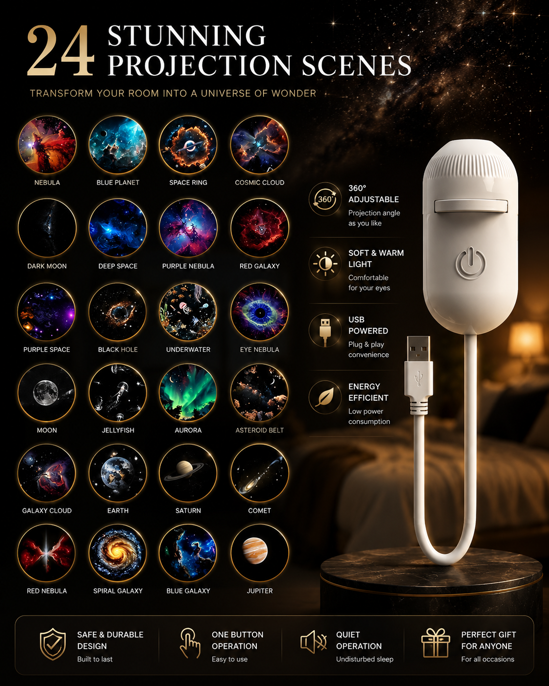 Dream Star Projector™ – Transform Any Room Into a Starry Night