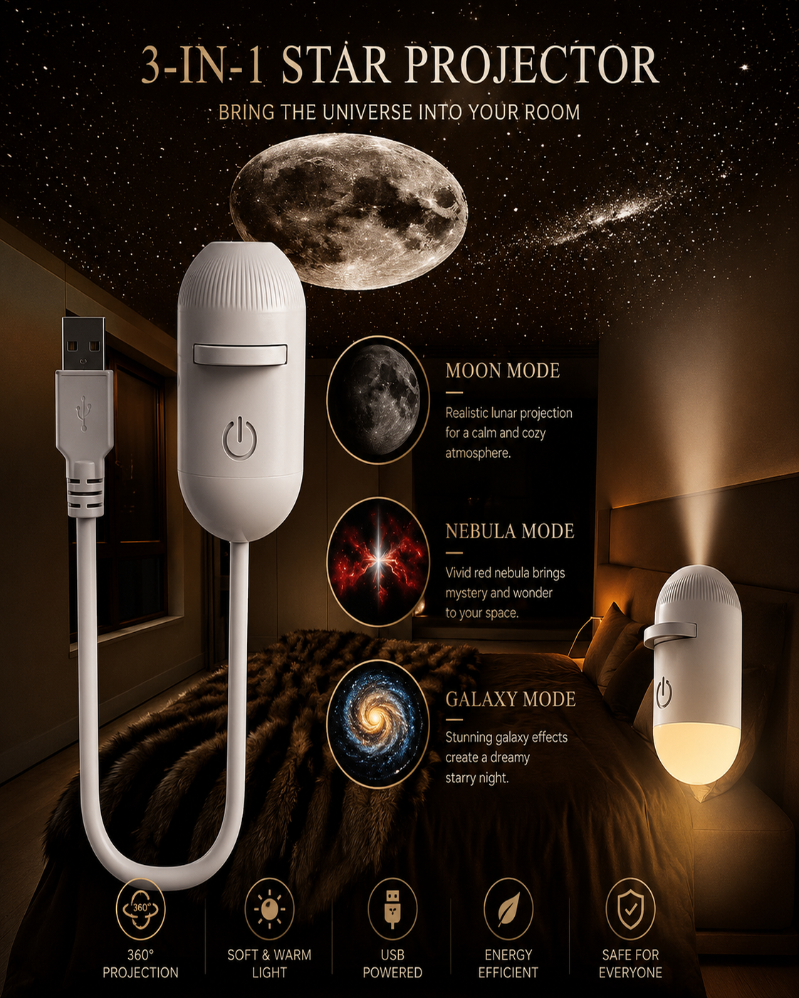 Dream Star Projector™ – Transform Any Room Into a Starry Night
